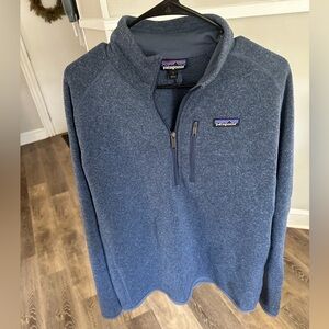 Patagonia quarter zip, blue, Large